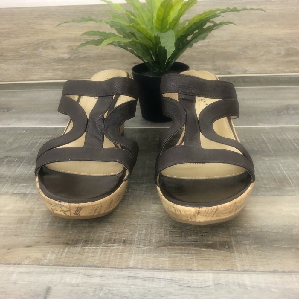 Pesaro Gisella Brown Cork Platform Sandal Size 10 - Picture 6 of 13